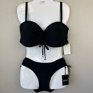 NWT DKNY Bikini Top and Matching Bottoms Size XL